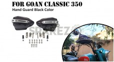 Fit For Royal Enfield Goan Classic 350 Tinted Black Color Hand Guard Kit    - SPAREZO